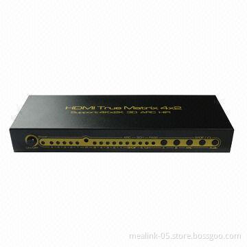Hi-Fi 4 x 2 HDMI Matrix 1.4V, Support 4 x 2K